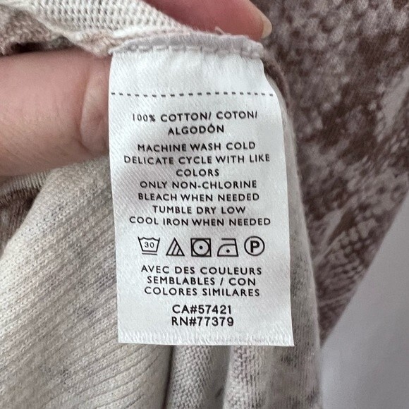 Ann Taylor Snakeskin Print Short Sleeve Sweater with V-Neck Cardigan Set Small - Picture 15 of 15